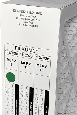 Carrier & Bryant FILXUMC082025-20" x 25" x 4" Pleated Air Filter, MERV 8 (3-Pack) replaces old part # FILXXCAR0020 in Saudi Arabia