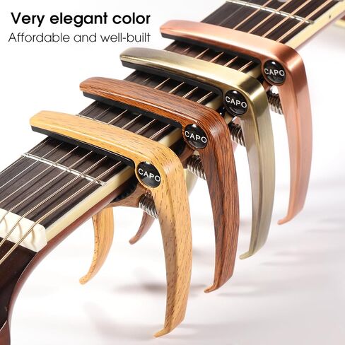 ENO MUSIC Professional Acoustic and Electric Guitars Capo for 6 String Guitar and Mandolin, DarkWood in Kuwait