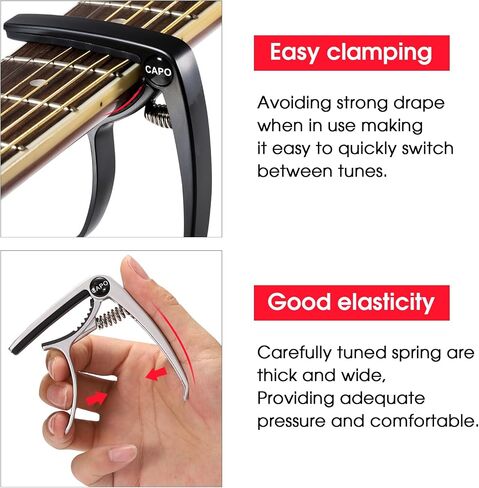 ENO MUSIC Professional Acoustic and Electric Guitars Capo for 6 String Guitar and Mandolin, DarkWood in Kuwait