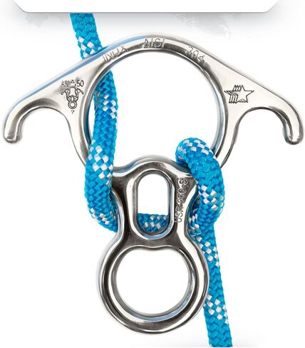 ProClimb 50 kN Rescue Figure 8 Descender - Stainless Steel Belay Device w/Bent-Ears - Figure 8 Belay Device - Descender - Rappelling Devices - Rigging Palates in Saudi Arabia