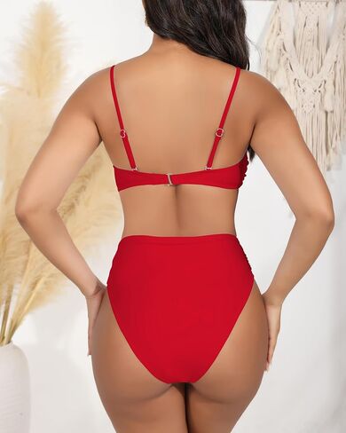 Sherrydc Women's Sexy Bikini يضع قطعًا عالية من قطعتي ملابس السباحة. in Saudi Arabia