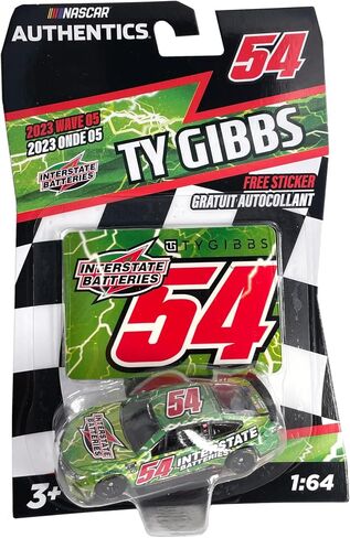 Lionel Racing Nascar Authentics Ty Gibbs 2023 Interstate Batteries No. 54 HT 1:64 Scale Diecast Car مع حلية in Saudi Arabia