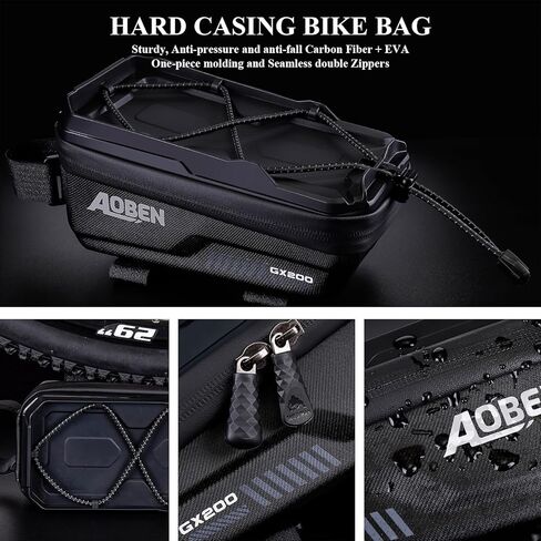 Aoben Bike Pike Phone Front Front Fride Fride for Bike Road Bike ، Eva Hard Casing Pike Phone حامل هاتف دراجة للهاتف MTB ، وملحقات الدراجات للدراجات للهاتف الخلوي تحت 6.8 بوصات (رمادي) in Kuwait