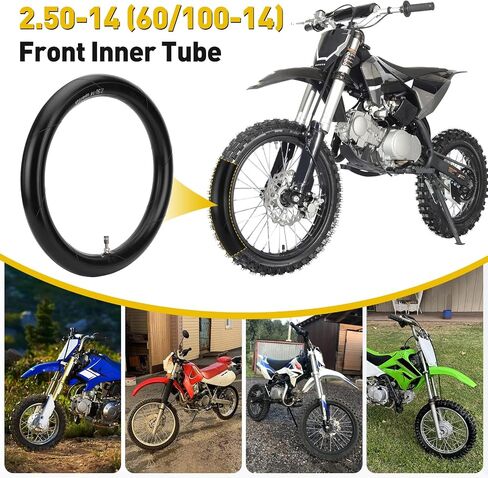 2.75/3.00-12 Inner Tube, 80/100-12 Dirt Bike Inner Tube for Honda XR70 CRF70 CRF110 KLX110 Suzuki DRZ110 PW80 TTR90 SSR Apollo RFZ 110cc 125cc Motorcycle Pit Dirtbike Parts 1 Pcs in Kuwait