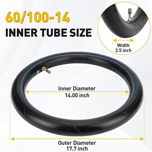 2.75/3.00-12 Inner Tube, 80/100-12 Dirt Bike Inner Tube for Honda XR70 CRF70 CRF110 KLX110 Suzuki DRZ110 PW80 TTR90 SSR Apollo RFZ 110cc 125cc Motorcycle Pit Dirtbike Parts 1 Pcs in Kuwait