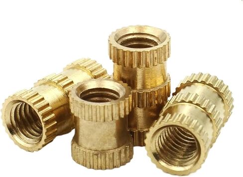 Brass Insert Heat Inserted Knurled Nut Dual-Pass Brass Knurled Embedded Nuts(Length 12mm,M4x OD5mm (50PCS)) in Saudi Arabia