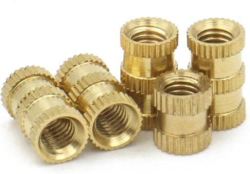 Brass Insert Heat Inserted Knurled Nut Dual-Pass Brass Knurled Embedded Nuts(Length 12mm,M4x OD5mm (50PCS)) in Saudi Arabia