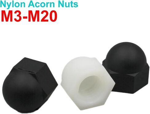 Plastic Nylon Acorn Cap Dome Nuts Hexagon Nut(White,M16 (5pcs)) in Saudi Arabia
