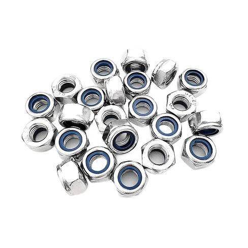 القفل من النايلون من الفولاذ المقاوم للصدأ القفل الجوز سداسي مضاد للانزلاق ومضاد للاختلاف القفل الذاتي القفل in Kuwait