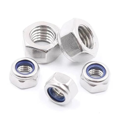 القفل من النايلون من الفولاذ المقاوم للصدأ القفل الجوز سداسي مضاد للانزلاق ومضاد للاختلاف القفل الذاتي القفل in Kuwait