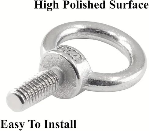 Stainless Steel Lifting Eye Nuts Screw Ring Extended Eyebolt(M6,1PC) in Saudi Arabia