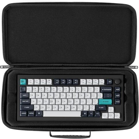 Keychron Carrying Case for Q1 / Q1 Pro / Q1 Max / V1 / V1 Max & Lemokey P1 / P1 Pro / P1 HE – Black EVA Hard Shell Canvas Bag with Molded Liner and Comfortable Handle for Travel & Storage in Saudi Arabia