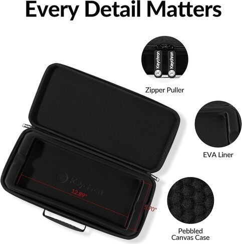 Keychron Carrying Case for Q1 / Q1 Pro / Q1 Max / V1 / V1 Max & Lemokey P1 / P1 Pro / P1 HE – Black EVA Hard Shell Canvas Bag with Molded Liner and Comfortable Handle for Travel & Storage in Saudi Arabia