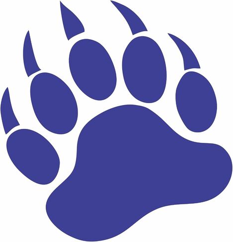 Grizzly Bear 5" Paw Print (Color Variations) Vinyl Decal Car Truck Window Wall Glass Laptop (5 Inches Tall, Dark Orange) in Saudi Arabia