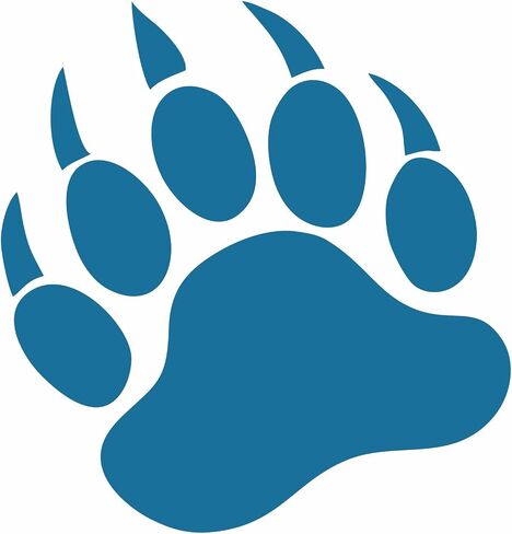 Grizzly Bear 5" Paw Print (Color Variations) Vinyl Decal Car Truck Window Wall Glass Laptop (5 Inches Tall, Dark Orange) in Saudi Arabia