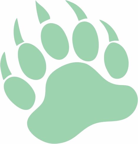 Grizzly Bear 5" Paw Print (Color Variations) Vinyl Decal Car Truck Window Wall Glass Laptop (5 Inches Tall, Dark Orange) in Saudi Arabia