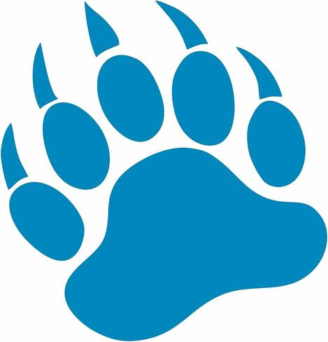 Grizzly Bear 5" Paw Print (Color Variations) Vinyl Decal Car Truck Window Wall Glass Laptop (5 Inches Tall, Dark Orange) in Saudi Arabia