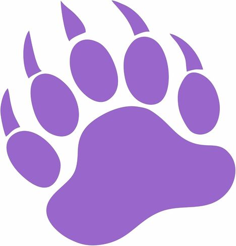 Grizzly Bear 5" Paw Print (Color Variations) Vinyl Decal Car Truck Window Wall Glass Laptop (5 Inches Tall, Dark Orange) in Saudi Arabia