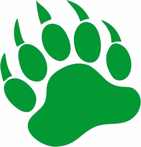 Grizzly Bear 5" Paw Print (Color Variations) Vinyl Decal Car Truck Window Wall Glass Laptop (5 Inches Tall, Dark Orange) in Saudi Arabia