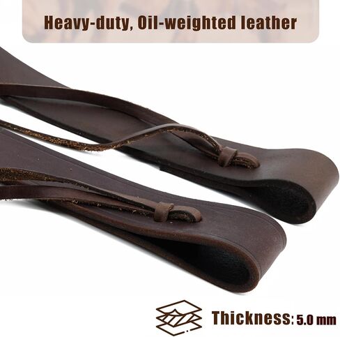Jeereal Heavy Oil Harness Leather Latigo(1.75" x 68.5"),Off Billet Cinch Straps Set for Western Horse Saddle in Saudi Arabia