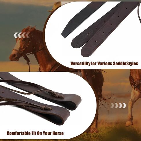 Jeereal Heavy Oil Harness Leather Latigo(1.75" x 68.5"),Off Billet Cinch Straps Set for Western Horse Saddle in Saudi Arabia