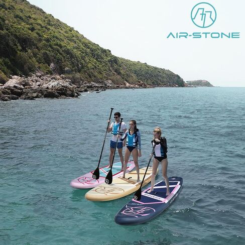 سعة Air-STONE 10'6 "450 رطلاً ， لوحة مجداف قابلة للنفخ مع ملحقات SUP بما في ذلك حقيبة الظهر ، ومجموعات الإصلاح ، والسطح غير القابل للانزلاق ، والمقود ، 3 زعانف ، ومضخة اليد ومضخة اليد in Saudi Arabia