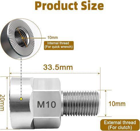 محول محور مقطورة الدراجات العالمي لـ M10X1.0/3/8 " in Kuwait