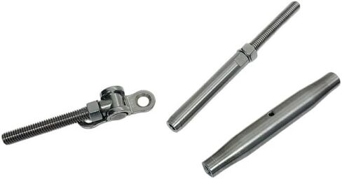 Prolinemax Marine Stainless Steel 5/16" Deck Toggle & Swage Stud Turnbuckle 3/16" Cable in Saudi Arabia