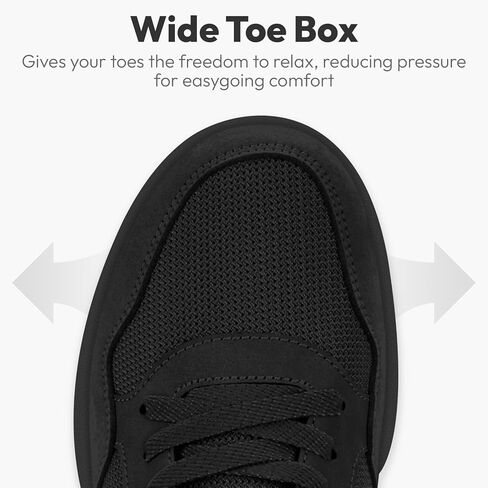 Walking Shoes for Men with Arch Support, Plantar Fasciitis Shoes with Wide Toe Box, Lightweight Breathable Men Sneakers for Cushioned Comfort in Kuwait