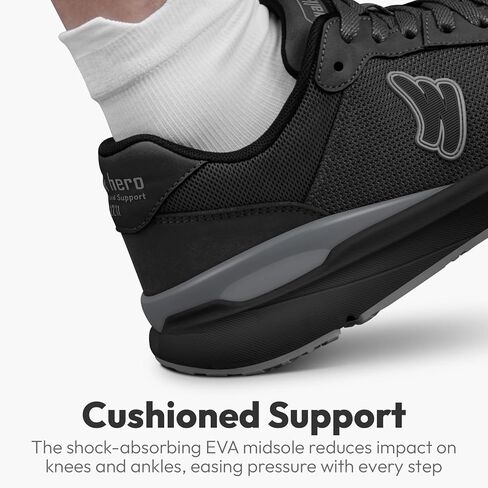 Walking Shoes for Men with Arch Support, Plantar Fasciitis Shoes with Wide Toe Box, Lightweight Breathable Men Sneakers for Cushioned Comfort in Kuwait