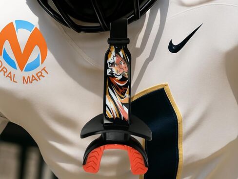 حراسة فم كرة القدم (2025 الولايات المتحدة الأمريكية) بلون مزدوج مع حزام رسومي - Fit Fit (بدون غليان) - لسان حارس الشفة للشباب (يعمل مع الأقواس) in Kuwait