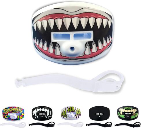 DAMAGE CONTROL Pacifier Mouthpiece – Football Mouthguard with Helmet Strap, Protects Teeth, Jaw & Mouth – Mouth Piece for Sports, No Boiling, Allows Airflow – Gear for Adults & Youth (Jawsome 2.0) in Kuwait