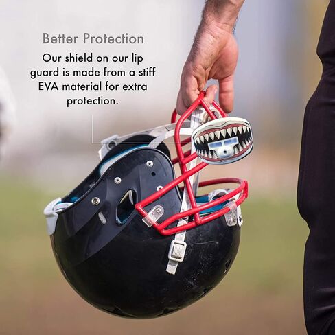 DAMAGE CONTROL Pacifier Mouthpiece – Football Mouthguard with Helmet Strap, Protects Teeth, Jaw & Mouth – Mouth Piece for Sports, No Boiling, Allows Airflow – Gear for Adults & Youth (Jawsome 2.0) in Kuwait