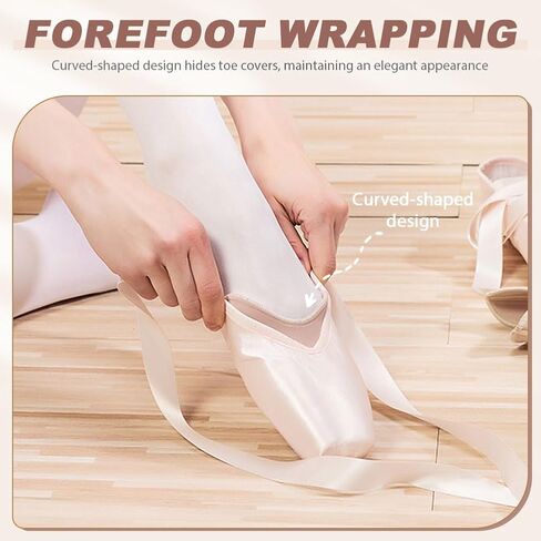 Ballet Dance Pointe Shoe Socks Pad, Toe Pads for Pointe Shoes, Anti-Slip Toe Half Socks, Relief Forefoot Pain Point Shoes Ballet Slipper(Color:Light Pink) in Saudi Arabia