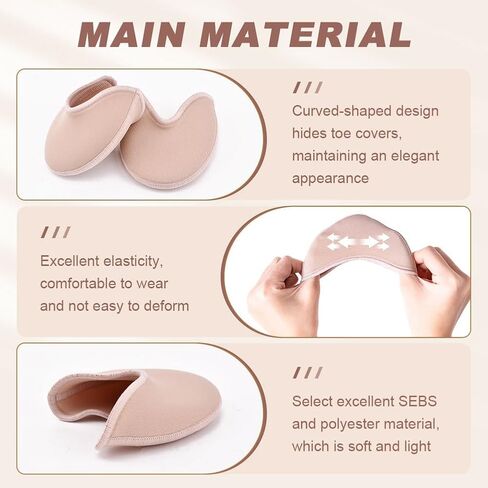 Ballet Dance Pointe Shoe Socks Pad, Toe Pads for Pointe Shoes, Anti-Slip Toe Half Socks, Relief Forefoot Pain Point Shoes Ballet Slipper(Color:Light Pink) in Saudi Arabia