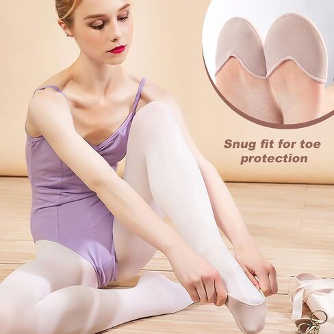 Ballet Dance Pointe Shoe Socks Pad, Toe Pads for Pointe Shoes, Anti-Slip Toe Half Socks, Relief Forefoot Pain Point Shoes Ballet Slipper(Color:Light Pink) in Saudi Arabia