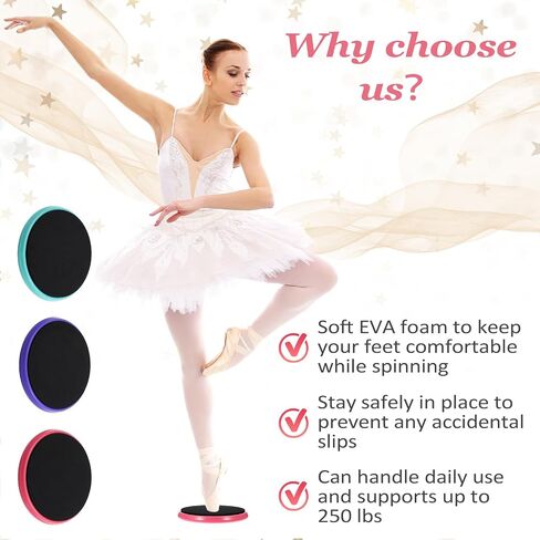 3 Pcs Turning Boards for Dancers – Improve Pirouette Technique & Balance, Ideal Turn Board for Ballet, Dancing & Figure Ice Skating, Portable Spin Disc for Dance & Spinner Disk Training Equipment in Saudi Arabia