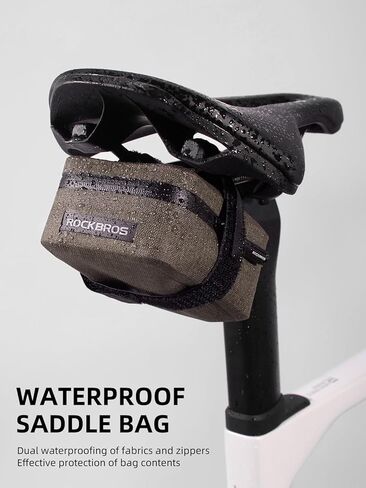 ROCKBROS Bike Saddle Bag, 48g Ultra Bicycle Seat Bag, Waterproof Bike Bag Under Seat, Small Bike Storage Bag, Easy Attachment in Saudi Arabia