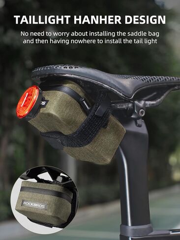 ROCKBROS Bike Saddle Bag, 48g Ultra Bicycle Seat Bag, Waterproof Bike Bag Under Seat, Small Bike Storage Bag, Easy Attachment in Saudi Arabia