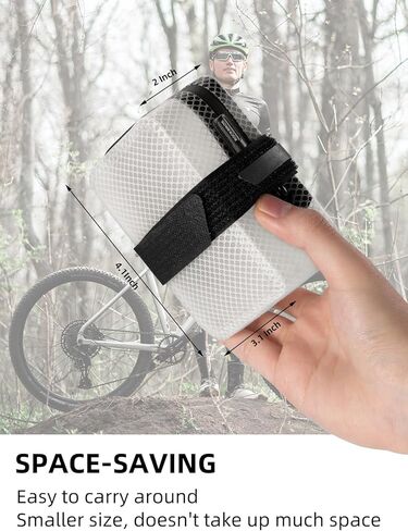 ROCKBROS Bike Saddle Bag, 48g Ultra Bicycle Seat Bag, Waterproof Bike Bag Under Seat, Small Bike Storage Bag, Easy Attachment in Saudi Arabia