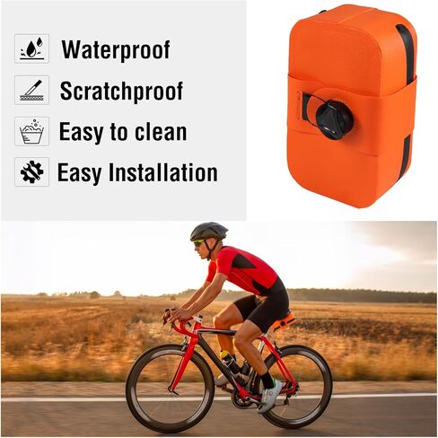 MOSISO Bike Seat Bag, Waterproof Small Bike Tail Bag Bicycle Under Seat Bag, 0.5L Lightweight Bicycle Cuboid Storage Bag Cycling Accessories Pouch for Road Mountain Cycling, Orange in Kuwait