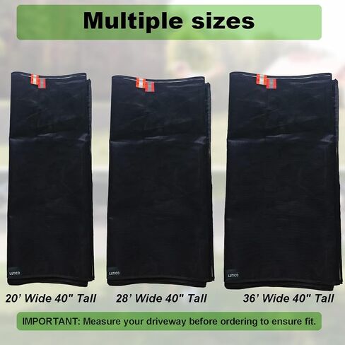 Driveway Net for Kids Safety - LUTICO 28’ Wide 40" Tall Driveway Guard with High Visibility Reflective Tape, Driveway Net to Stop Basketballs from Rolling into Street, Easy to Install（Ebony） in Kuwait