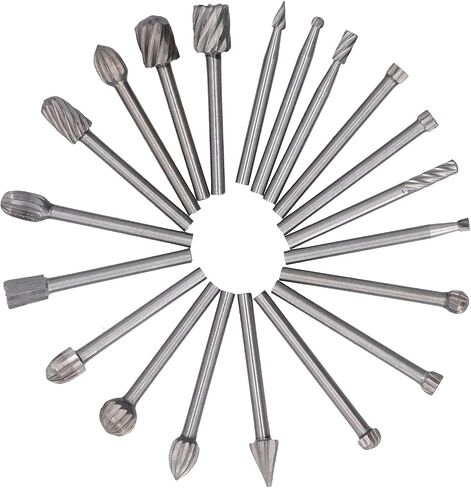 20pcs عالي السرعة الصلب ملف دوار DIY مجموعة طحن مجموعة ملحق لرجال الخشب in Saudi Arabia