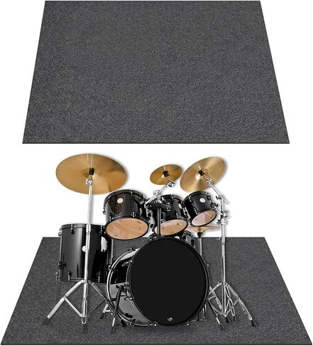 CIEOVO Drum Mat with Non-Slip Grip Bottom 47.24 * 70.86 in Drum Rug Soundproof Floor Mat for Electrical Drum Accessories Outdoor Play Mat Playhouse Activity Pad Refrigerator Washing Machine in Saudi Arabia