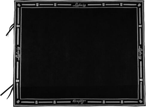 Ludwig Script Logo Non-Slip Drum Rug Mat, Black in Saudi Arabia