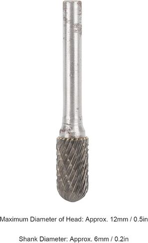 12mm Rotary File Double Grain Cemented Carbide WearResistant Tungsten Steel Grinding Head Polished (M1225M06) in Saudi Arabia