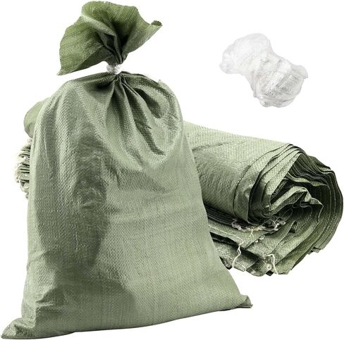 SEUNMUK 60 PCS 18x26 Inch Heavy Duty Sand Bags, Empty Woven Polypropylene Sand Bags, Ultra Tough Sandbags for Hurricane Flooding in Saudi Arabia