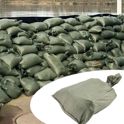 SEUNMUK 60 PCS 18x26 Inch Heavy Duty Sand Bags, Empty Woven Polypropylene Sand Bags, Ultra Tough Sandbags for Hurricane Flooding in Saudi Arabia
