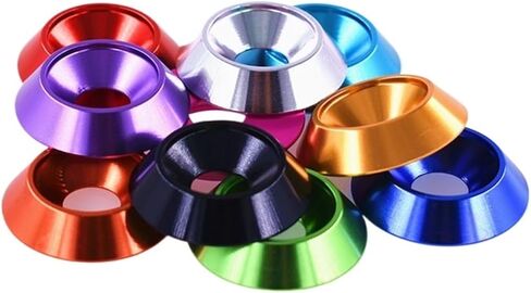 cup washer,countersunk washers, 1Pcs M8 M10 M12 Aluminum Colorful Countersunk Umbrella Flat Head Screw Concave Conical Decorative Groove Washer Gasket (Size : M12, Color : Wine RED_1PCS)(GOLD COLOR-1P in Saudi Arabia