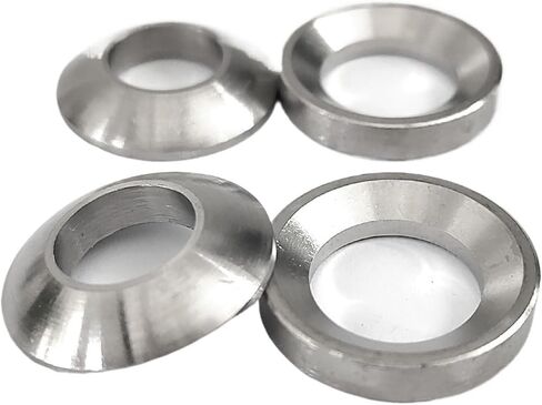 Countersunk Washer,Cup Washer, M6 M8 M10 M12 M14 M16 M18 M20 Countersunk Spherical Conical Washer Flat Solid Head Conical Gasket Stainless Steel Washers (Color : Silver, Size : M6 5set) (Color : Silv in Saudi Arabia